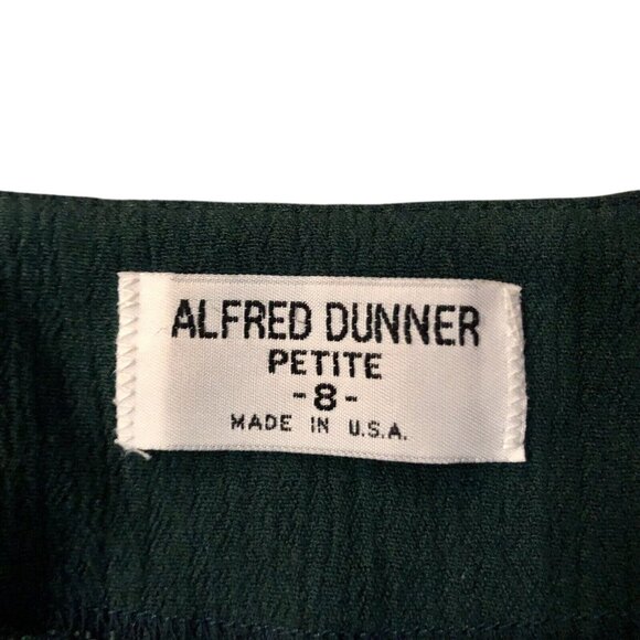 Vintage Alfred Dunner Petite Blouse Womens 8 Used Green Floral - Picture 9 of 11
